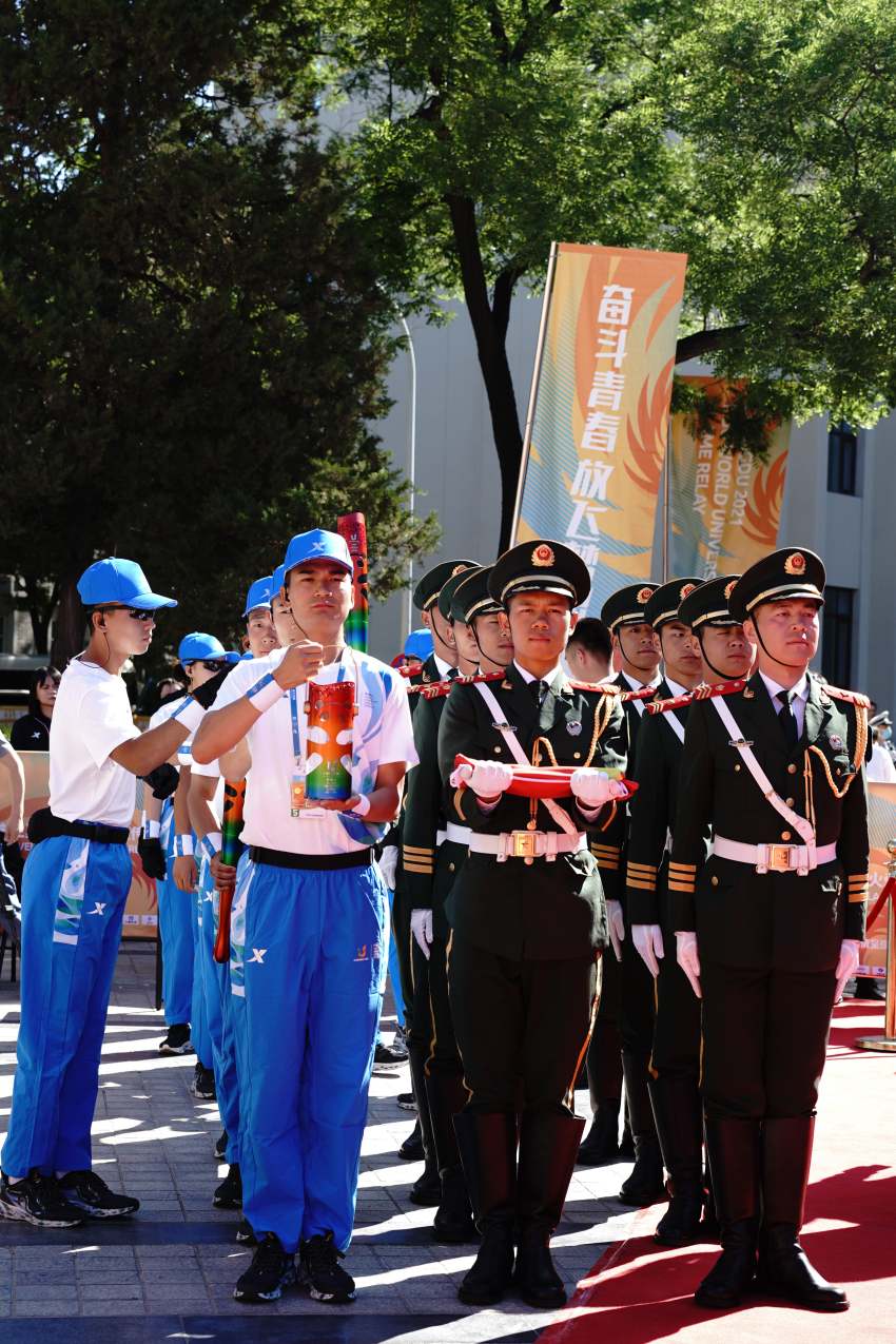 成都第31屆世界大學生夏季運動會火炬傳遞啟動儀式現場。成都大運會執委會供圖