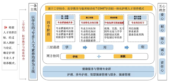 學院護理人才培養模式。四川國際標榜職業學院醫藥健康學院供圖